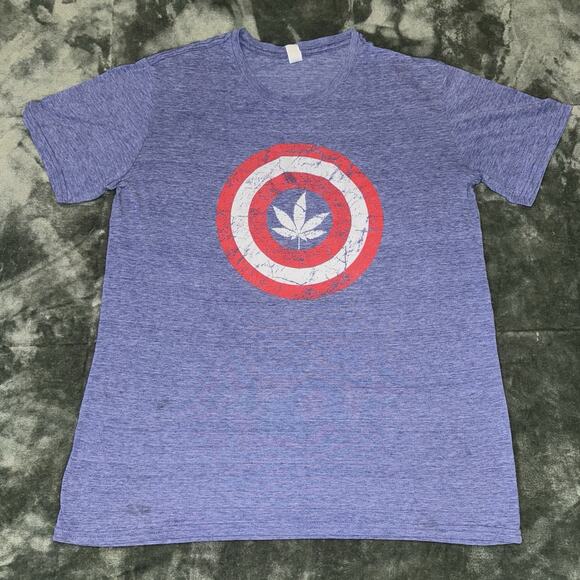 Kaptain Kronic Funny Superhero Graphic Tee Stoner 420 Humor Size XL Casualwear - Picture 2 of 7
